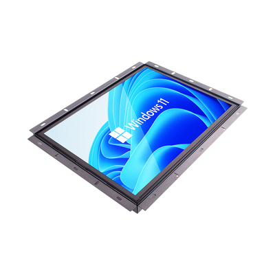 Industriële metalen open LCD-monitor met 300 cd/m2 helderheid en HDMI VGA DVI-poorten