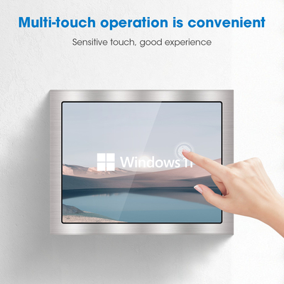 Industrial IP65 Wall Mount Panel PC 4 GB DDR3 geheugen VESA Mount Windows 10 64 GB SSD