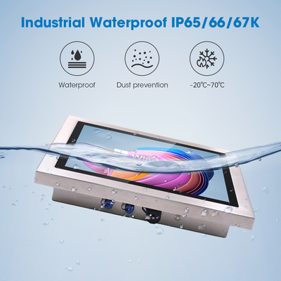 Zilveren aanraakscherm Waterdicht LCD-scherm met VGA\\DVI\\USB