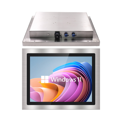 Zilveren industriële touchscreen monitor met 1280*1024 resolutie