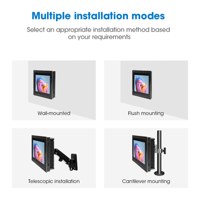 10.1 inch Embedded Touch Panel PC 12-36V Invoerspanning 32G/64G/128G/256G SSD-opslag