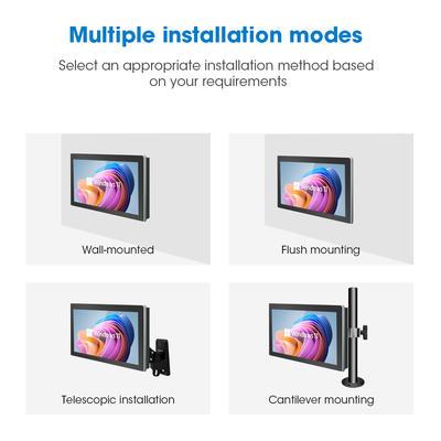 Industrial Touch Panel PC met 2GB/4GB/8GB geheugen 1920*1080 Resolutie VGA/COM/USB-poorten en Win 10/11/Linux