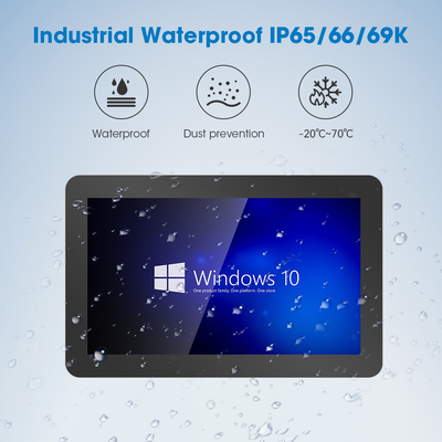 256 GB SSD 8 GB geheugen 350 Nits Industrial Touch Screen Panel PC met VGA COM USB RJ45 Audio JACK