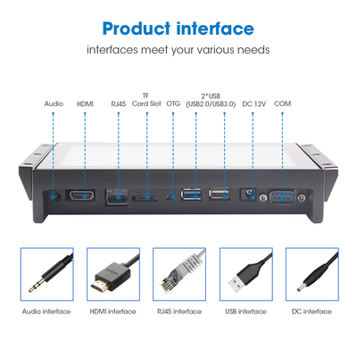Robuust onderstel Android Touch Panel PC IP65 Front Bezel 1 X 100M LAN RS232/USB/RJ45/VGA/H-D-MI Interface