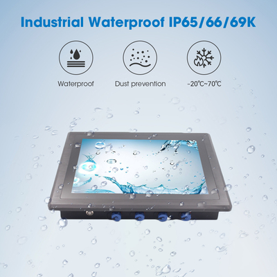 Industriële PC-computer 64 GB SSD IP/65/66/67 Resistief/Capacitatie Touch